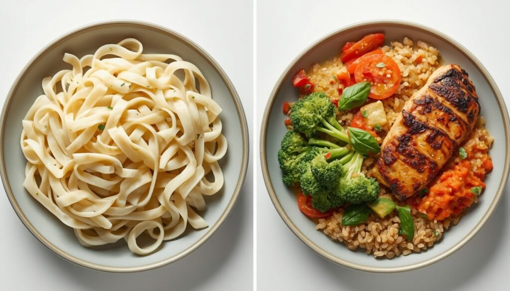 comparison of high-glycaemic lunch versus balanced lunch for sustained energy