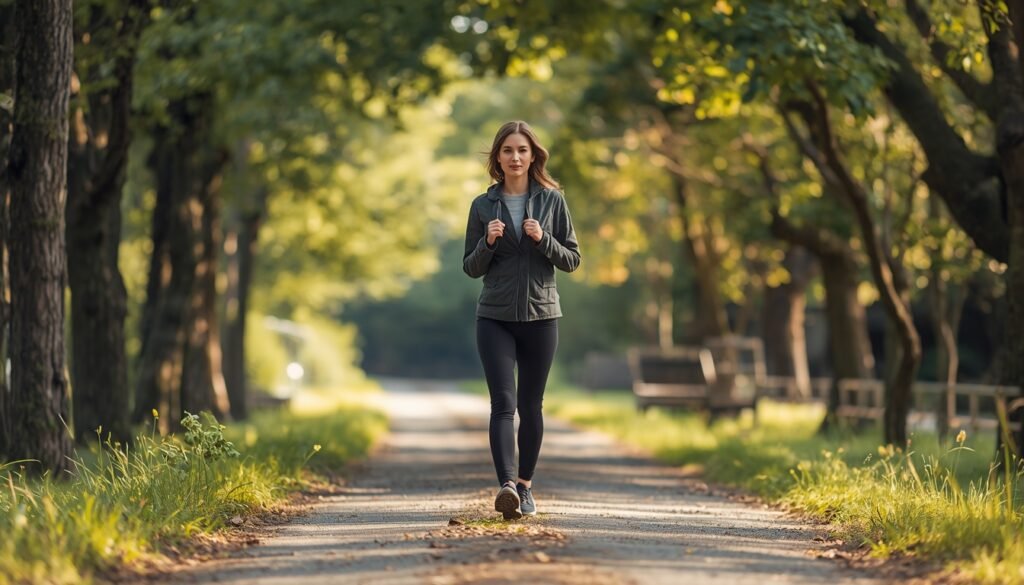 person walking outdoors in nature for mental health recovery from stress anxiety and depression stress anxiety and depression