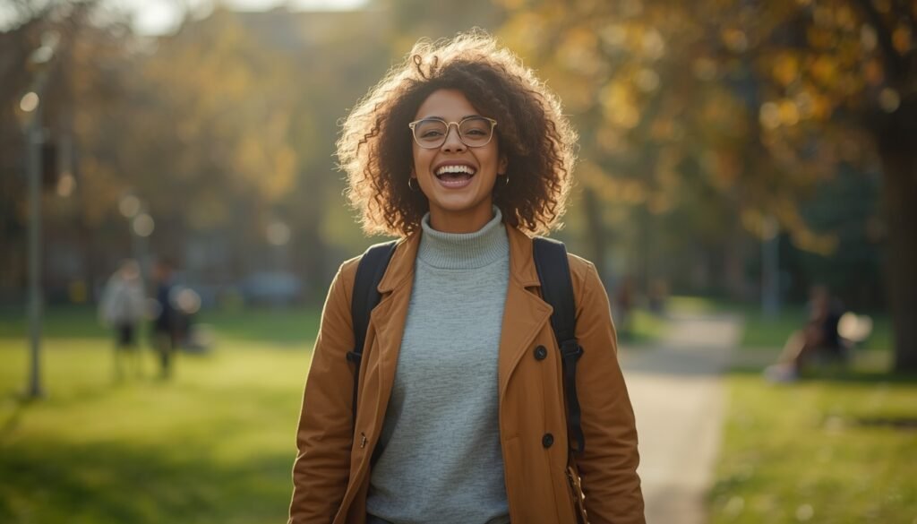 person walking outside after lunch for sustained afternoon energy