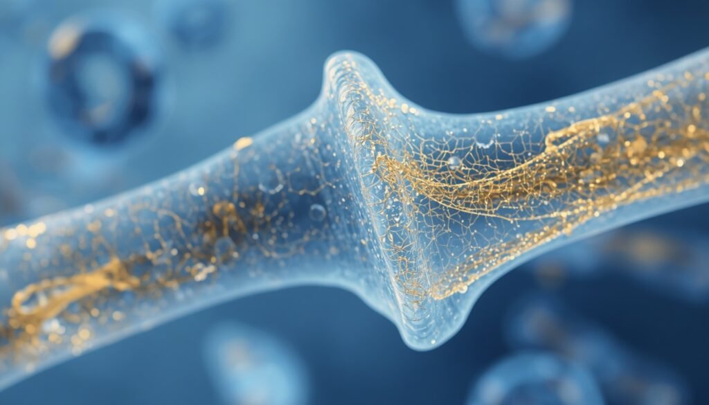 abstract illustration of bone remodeling cycle showing osteoblast and osteoclast activity for bone health education focus. Keyword: bone health after 40