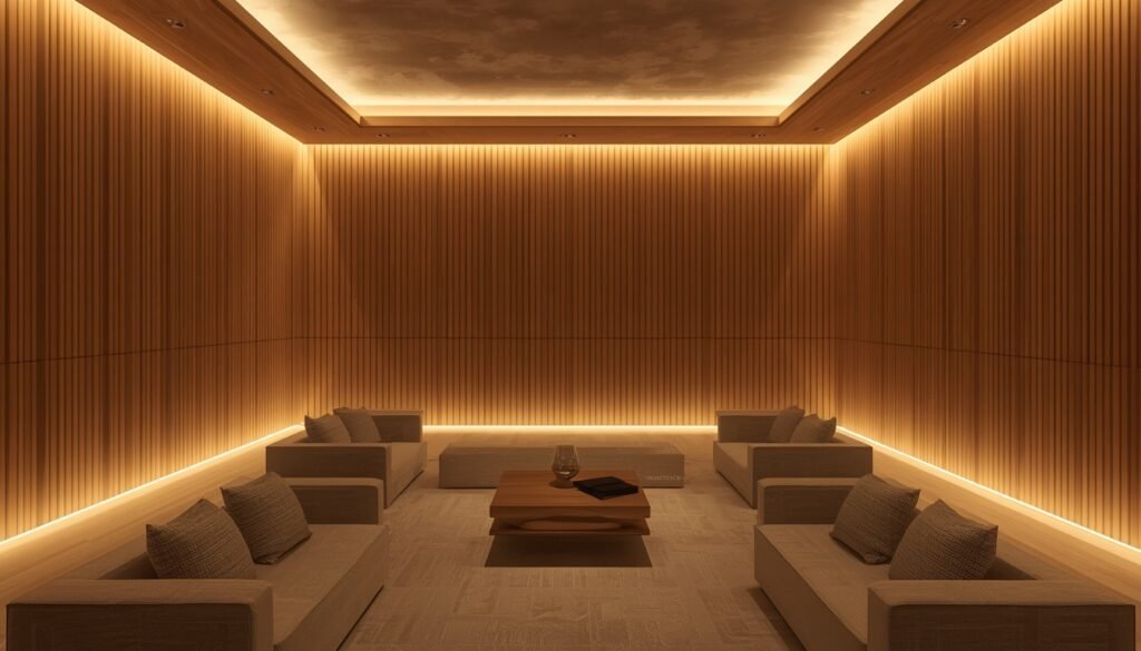 luxury silent room with natural materials and no screens representing hospitality's acoustic designhospitality qualification 2026