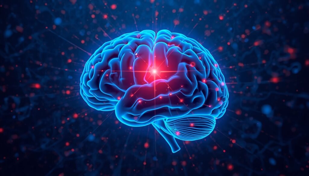 infographic explaining default mode network and prefrontal cortex relationship during nighttime rumination: how to stop overthinking at night