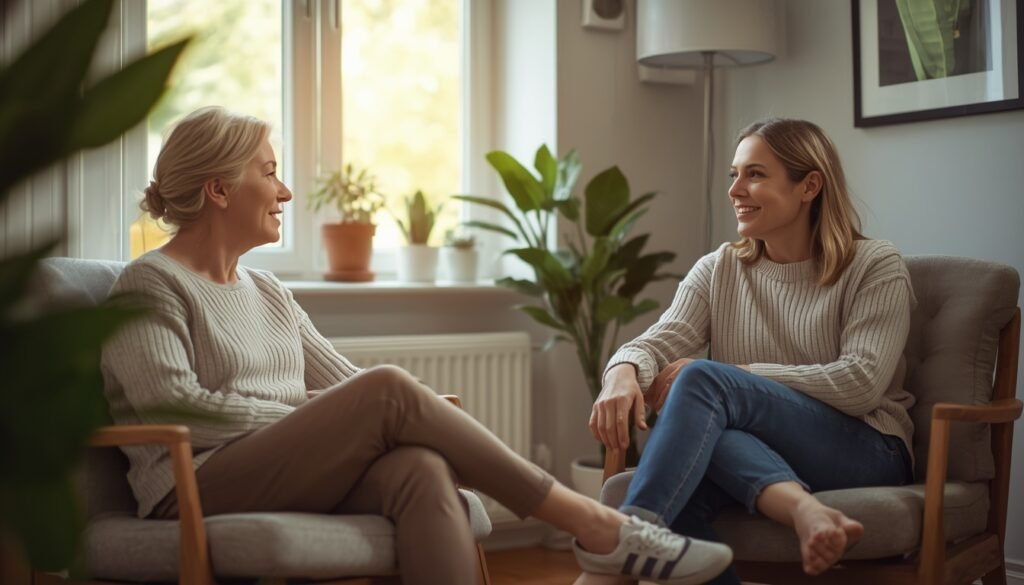 two people in genuine deep conversation, quality social connection against loneliness loneliness epidemic health risks